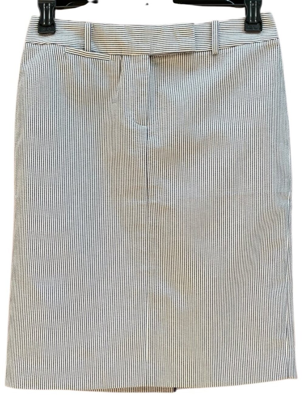 Talbots Navy & White Seersucker Skirt Womens Size 4 NWT